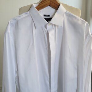 Pronto Uomo White Modern Fit Tuxedo Formal Shirt -Nordstrom (Size: Med/Lrg)
